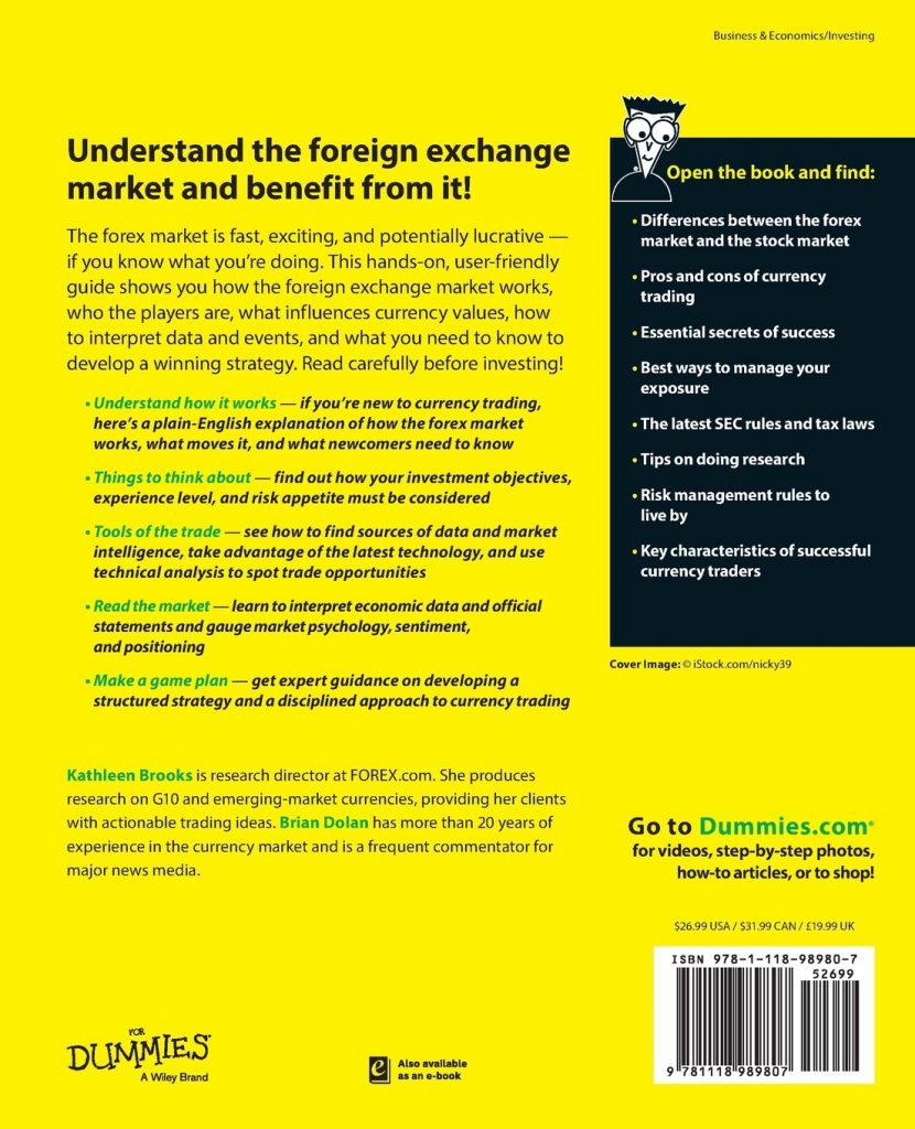 Currency Trading for Dummies Book - Back Title