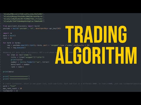 How to build a Python trading strategy (build this trading model in under 10 minutes), Forex Algorithmic Trading Models