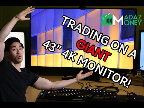 DAY TRADING ON A GIANT 43" 4K MONITOR! - REVIEWING THE LG 43UD79-B