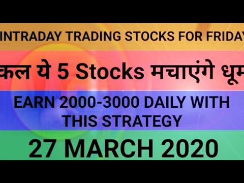 Intraday trading strategy for 27 March 2020 | With Chart Explanation | Sure Profit