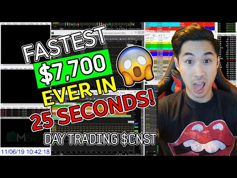 LIVE DAY #TRADING - DAY #TRADER MADAZ MAKES THE FASTEST $7,700 EVER IN 25 SECONDS ON $CNST !, Madaz Scalping