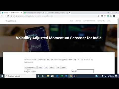 Momentum Investing Screener for the Indian Stock Market, Momentum Trading On The Indian Stock Market PDF