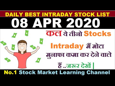 Best intraday trading stocks for 08 APR 2020 | Intraday trading strategies|Intraday trading tips|