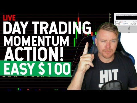DAY TRADING LIVE! MOMENTUM ACTION! $100, Momentum Trading Live