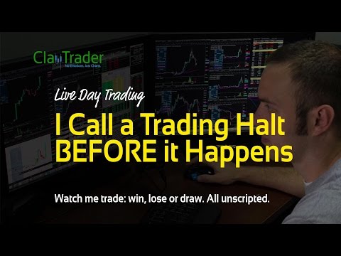 Live Stock Trading - I Call a Trading Halt BEFORE it Happens, Forex Position Trading Halt