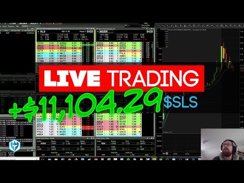 LIVE Trading +$11,104.29 on $SLS, Momentum Trading Chat Room