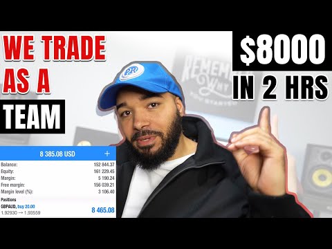 We Trade FOREX As A Team - $8000 In 2HRS - LIVE, Forex Event Driven Trading View