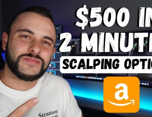 $500 in 2 Minutes Scalping Options on Amazon | 9EMA Trading Strategy