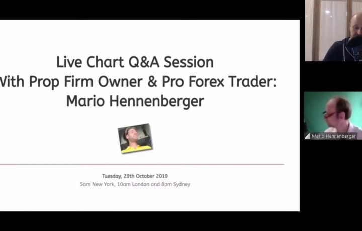 Live Chart Q&A Session With Prop Firm Owner & Pro Forex Trader: Mario Hennenberger of Enfoid