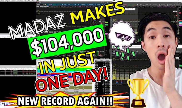 GOD MODE EPIC LIVE DAY TRADING – DAY TRADER MADAZ MAKES $104,000 IN JUST ONE DAY ON $UONE – BEST DAY