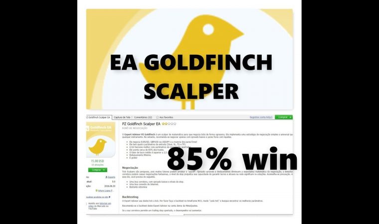 EA GOLDFINCH SCALPER_ 85% WINNER_ Rebaixamento Minimo!!