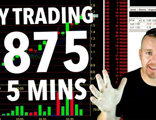 DAY TRADING HALTED STOCK! $875 PROFIT IN 5 MINS!