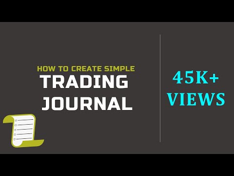 How to create Simple Trading Journal - Excel Trading Journal, Forex Position Trading Journal Spreadsheet