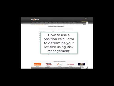 How to use a position calculator to determine your lot size using Risk Management