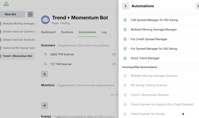 Automated Trend + Momentum Stock Strategy