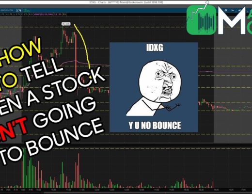 HOW TO TELL WHEN A STOCK ISN'T GOING TO BOUNCE – Differences w/Washout Longs – $IDXG Example 4/18/17