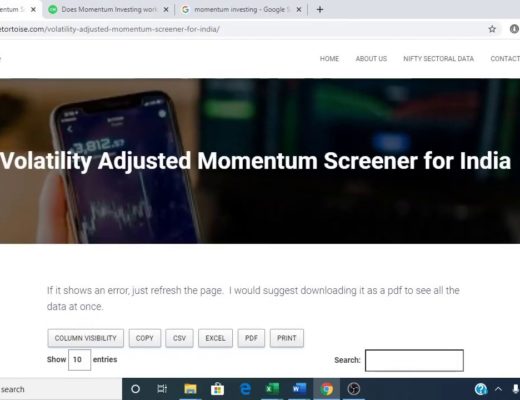 Momentum Investing Screener for the Indian Stock Market